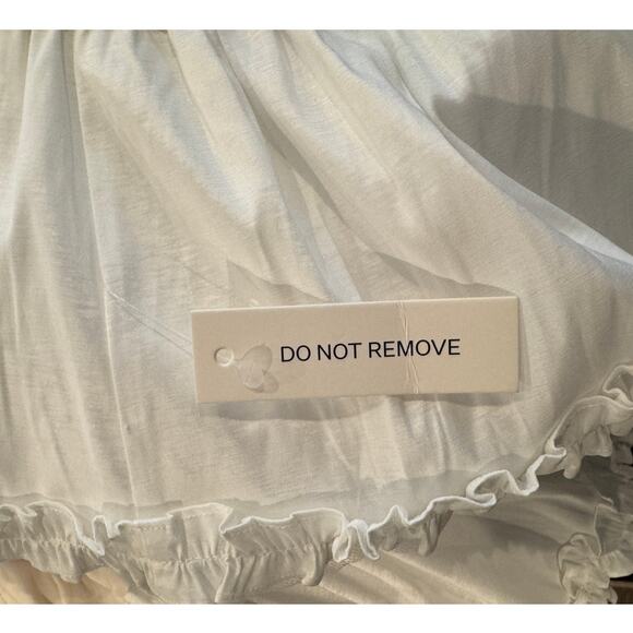 For Love & Lemons Whipped Cream Bow Detail Taffeta Minidress Size Small - Picture 12 of 16